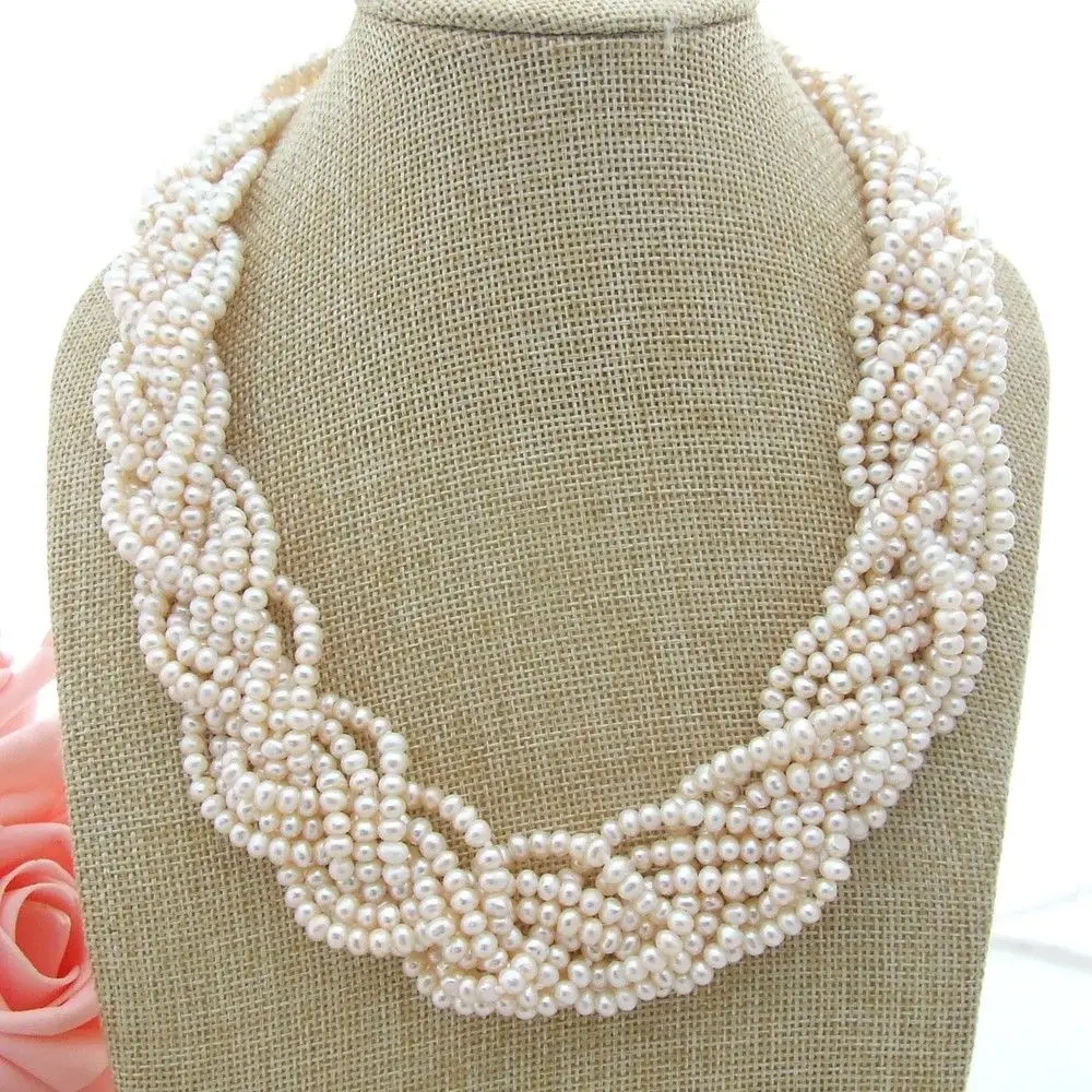 

Women's 20''9 Strands White Pearl Necklace