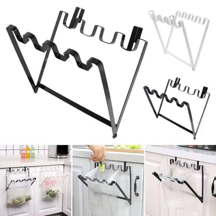 Настенный мешок для мусора вешалка складной железный подвесной контейнер для мусора мешок для мусора кухня для шкафчика магазин UYT