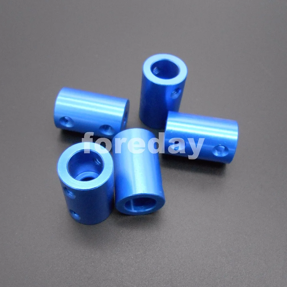 

10PCS NEW Aluminum alloy Coupling Coupler Screw Hole diameter 4mm Length 25mm dia.16mm BLUE 6 to 10mm *FD316X10