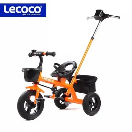 Детей трехколесный велосипед Детские коляски 1-3-5-летнего ребенка корзина коляска багги детский трехколесный велосипед - Цвет: orange