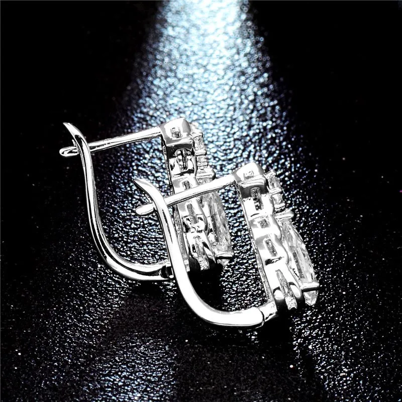 H: HYDE 6 дизайнерские серьги-кольца, маленькие круглые серьги для женщин и детей, роскошные серьги, уникальные прозрачные стразы, мощеные серебряные ювелирные изделия