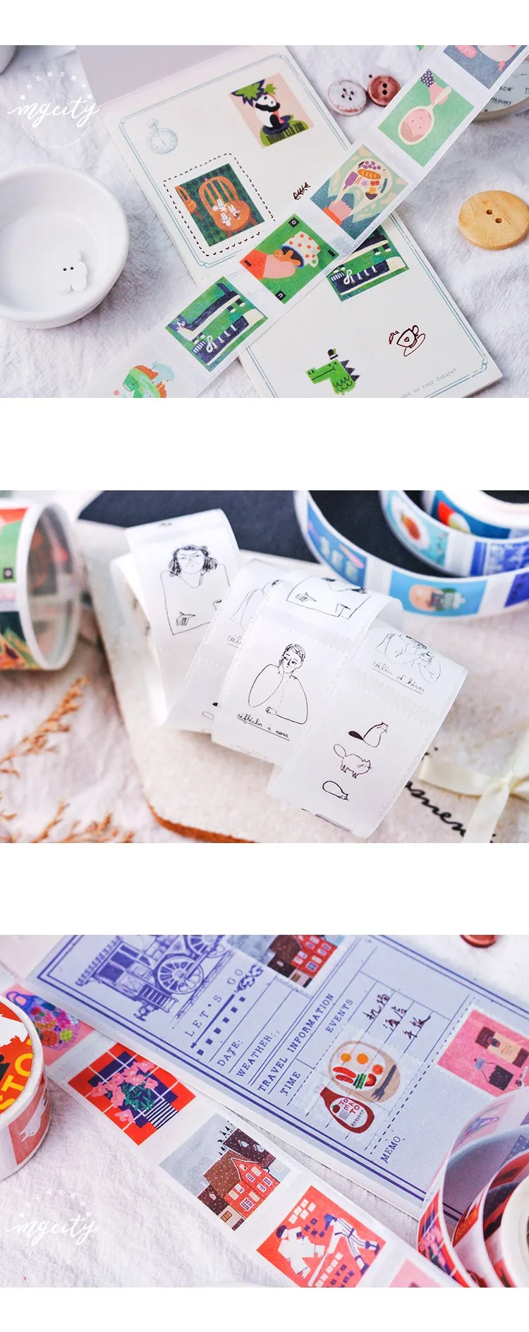 Kawaii Mini Stamp Bullet Journal васи клейкая лента декоративная клейкая лента DIY Скрапбукинг наклейка этикетка японские канцелярские принадлежности