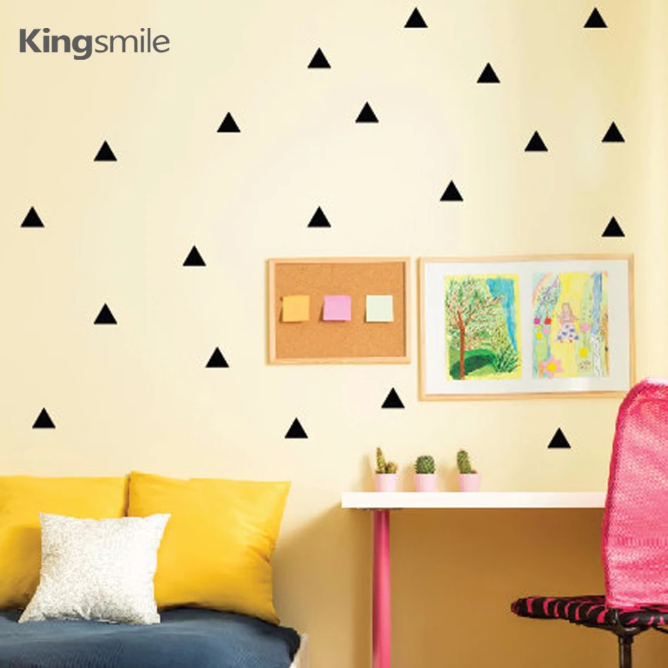 50pieces/package Triangles Vinyl Wall Stickers Kids Wall Decals Art