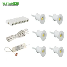 YLSTAR AC85-265V встраиваемый 6x1 Вт светодиодный мини-прожектор, 2 года гарантии светодиодный мини потолочные светильники набор для дома