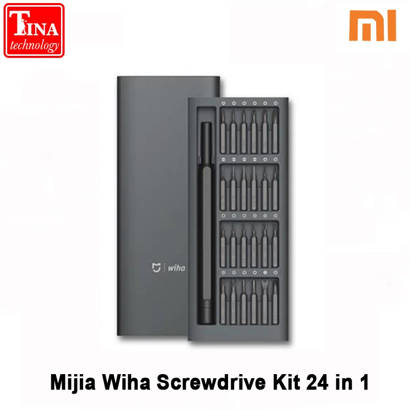 

New Original Xiaomi Mijia Wiha Daily Use Screw Kit 24 Precision Magnetic Bits Alluminum Box Mijia Wiha DIY Screw Driver Set