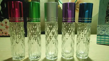 

Free shipping 20 x 6ml Roll on perfume bottle, 6 ml clear essential oil roll on bottle, small glass roller container