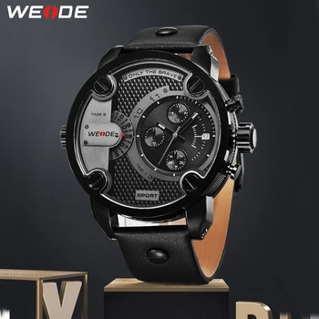 WEIDE Quartz Luxury Brand Analog Military Leather Strap Watch Sports Relogio Masculino Clock orologio uomo zegarki men relojes relogio new cartoon leather quartz watch children watch orologi princess elsa anna watches boy girl gift clock relojes zegarki