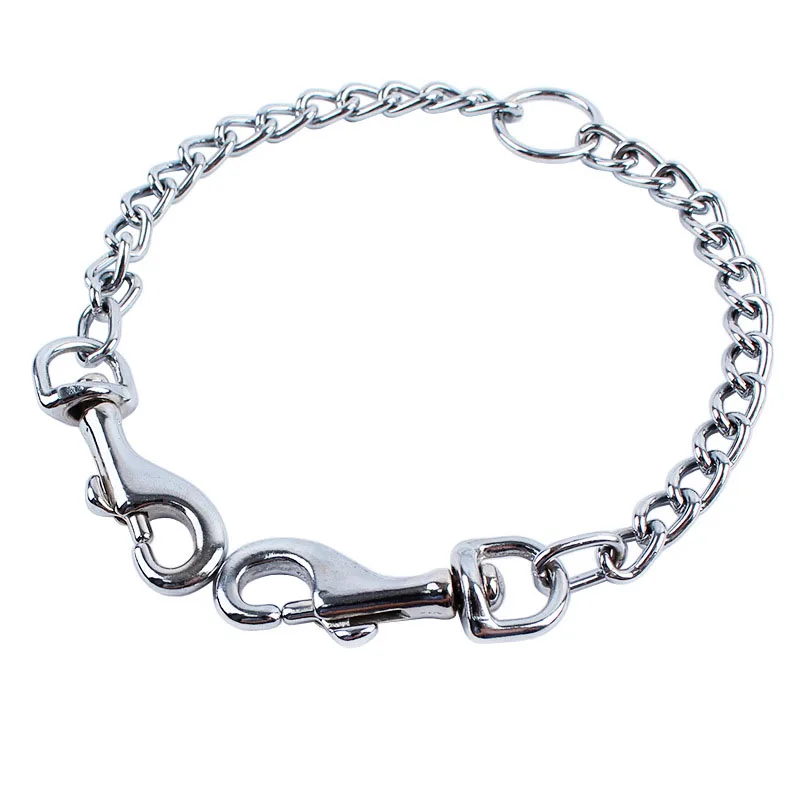 SYDZSW Heavy Duty Metal Chain Double Pet Dog Clip Leash Coupler No Tangle Two Dog Leash Coupler 40cm60cm2