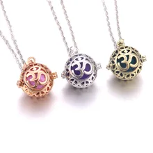 Ароматерапия, медальоны для йоги, духи, диффузор, ожерелье, эфирные масла, Арома диффузор, клетка, кулон, ожерелье для женщин, модное ювелирное изделие