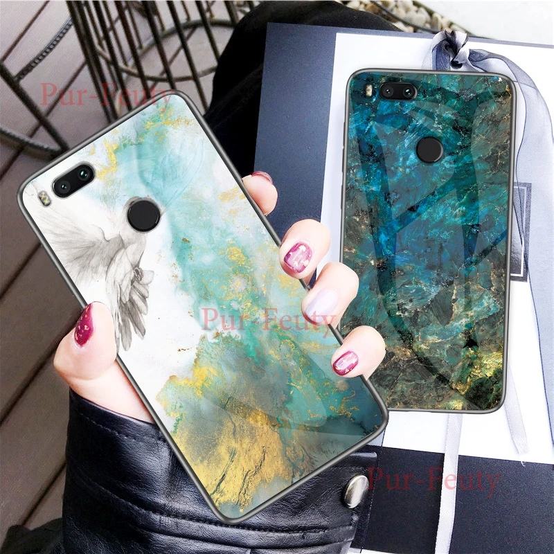 Чехол для Xiaomi Mi A1 A 1 MiA1 MA1 MDG2 Роскошный Жесткий чехол из закаленного стекла с