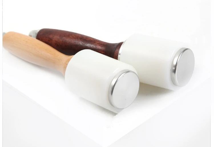 Алюминий \ деревянная ручка кожевенное ремесло шаблон печать штамповка резьба ударный Молот нейлоновый молоток швейный кожаный инструмент для воловьей кожи Комплект