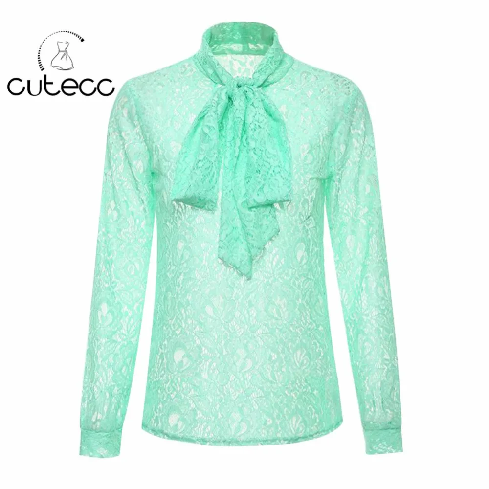 OL style elegant lace floral font b women b font font b blouses b font high