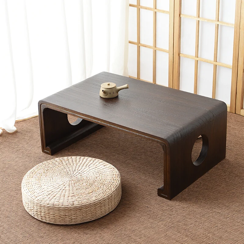  Japanese style solid wood tea table window tatami coffee table simple Rectangle Living Room Wooden 