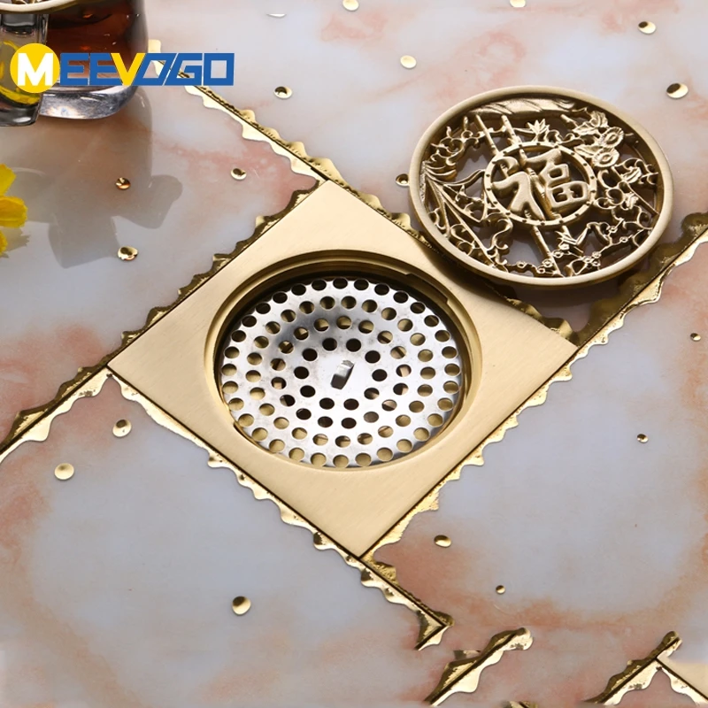MEEVOGO трап для пола Китайский Персонаж BLESSING Square 2 типа ralo banheiro tapon fregadero E12|Стоки| |
