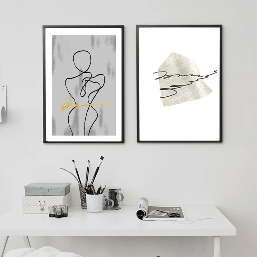 Minimalist Wall Art Landscape  Posters And Prints Black And White Nordic Poster Abstract Canvas Painting Canvas Art Unframed