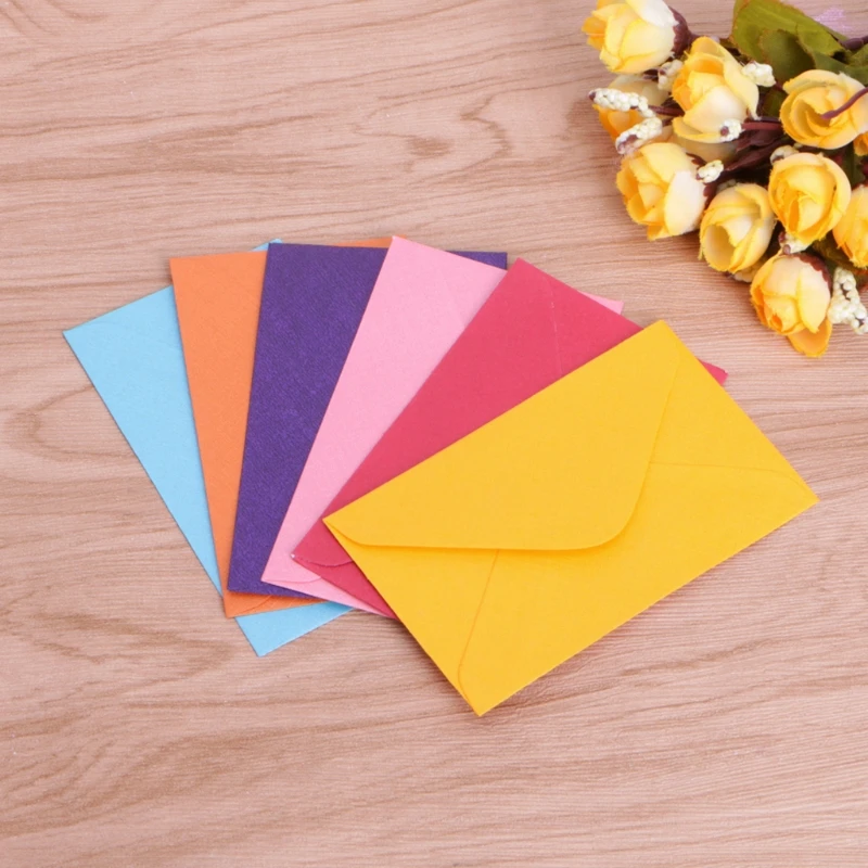 50 шт Ретро пустые Мини бумажные конверты приглашение на празднование свадьбы поздравительные открытки подарок