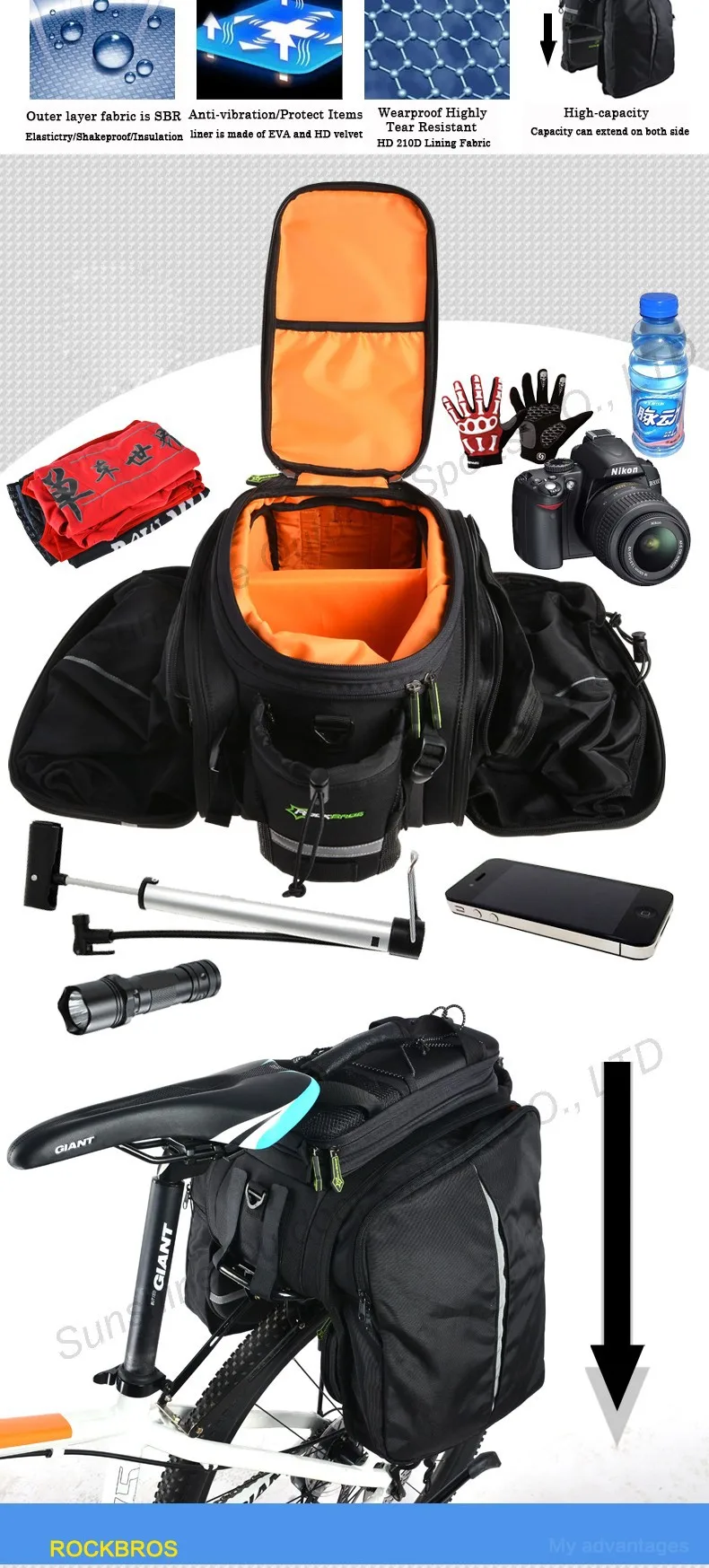 Clearance Rockbros 12L Mountain Bike Bag 3 In 1 Rear Rack Shoulder Sotrage Carrier Bags Handbag Bicycle Trunk Cycling Saddle Bag 2 Clearance Rockbros 12L Mountain Bike Bag 3 In 1 Rear Rack Shoulder Sotrage Carrier Bags Handbag Bicycle Trunk Cycling Saddle Bag 2