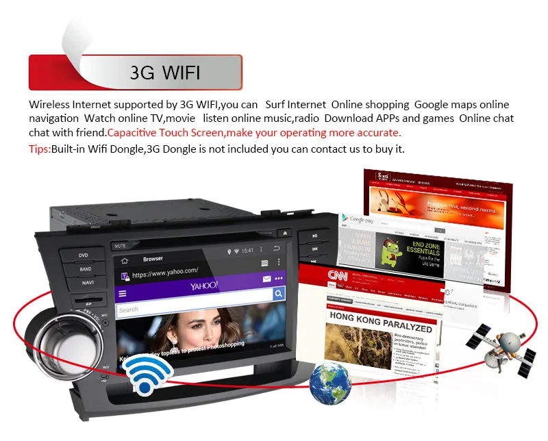 Clearance 1024*600 Quad Core Android 8.1 for TOYOTA HIGHLANDER 2008 2009 2010 2011 2012 2013 Car DVD GPS Navigation Radio Headunit Wifi 3G 6