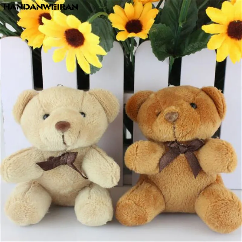 1PCS Plush Bear Toys Small Pendant Mini Cute Soft Stuffed Bears Toy Wedding Activity Gifts Doll For Kids 8.5CM