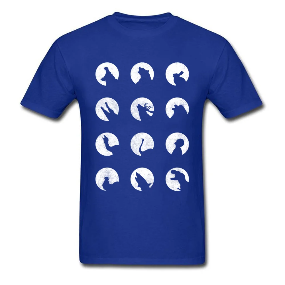 Wolfs Night Off Hip Hop Short Sleeve Printed T-shirts Pure Cotton O-Neck Men Tees Personalized T Shirt Summer Autumn Wolfs Night Off blue