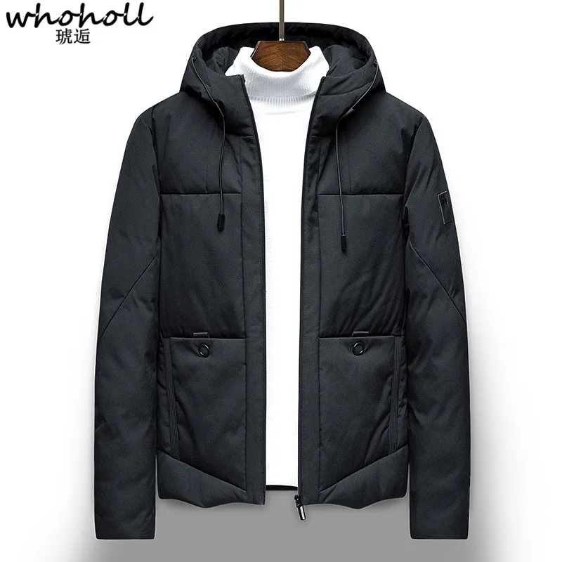 WHOHOLL Новинка 2018 года куртки парка для мужчин Лидер продаж Качество Осень зима теплая верхняя одежда брендовая s пальт