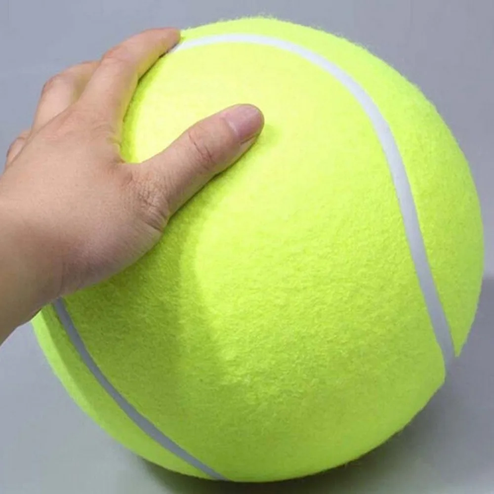 24 см теннисный мяч для собак гигантская игрушка для домашних животных теннисный мяч собака жевательная игрушка Подпись Мега Jumbo Детский мячик для домашних животных товары для собак