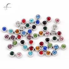 

120pcs/lot Floating Charms Mix Colors 6mm Rhinestone Crystal Birthday Stone Floating Charms For Floating Locket Pendant Jewelry