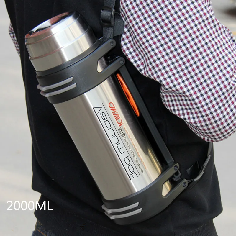 High Capacity Quality Thermos Flask Stainless steel Vacuum Flasks Thermocup Outdoor Silver Termos Travel Garrafa Termica