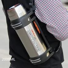Hohe Kapazität Qualität Thermoskanne edelstahl Isolierflaschen Thermocup Outdoor Silber Termos Reise Garrafa Termica Thermo