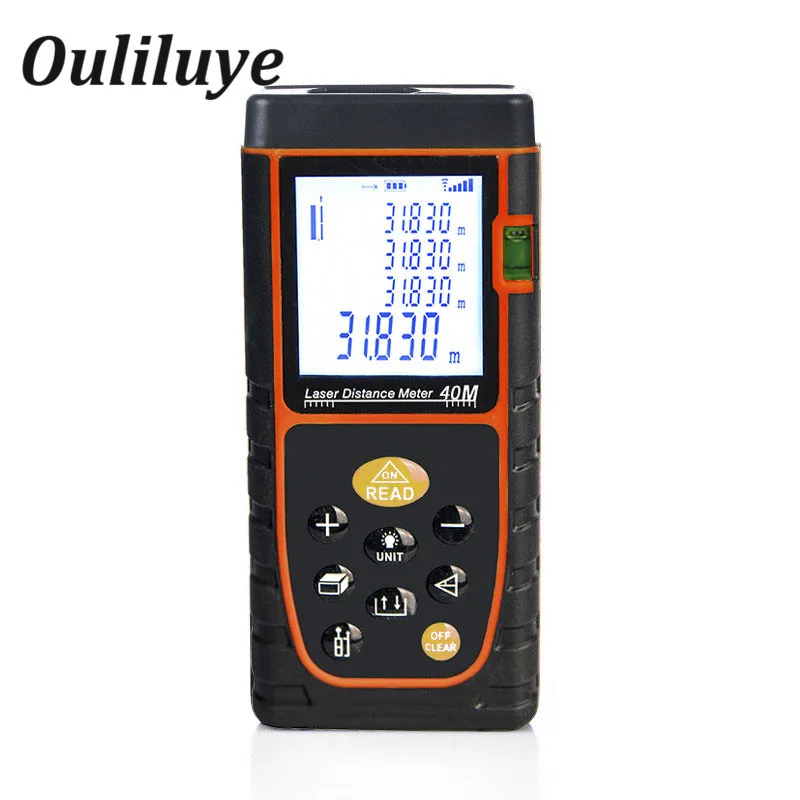 Laser Rangefinder Digital Laser Level Distance Meter Ruler Roulette 40M 60M Measuring Tape Build Measure Range Finder Test Tool