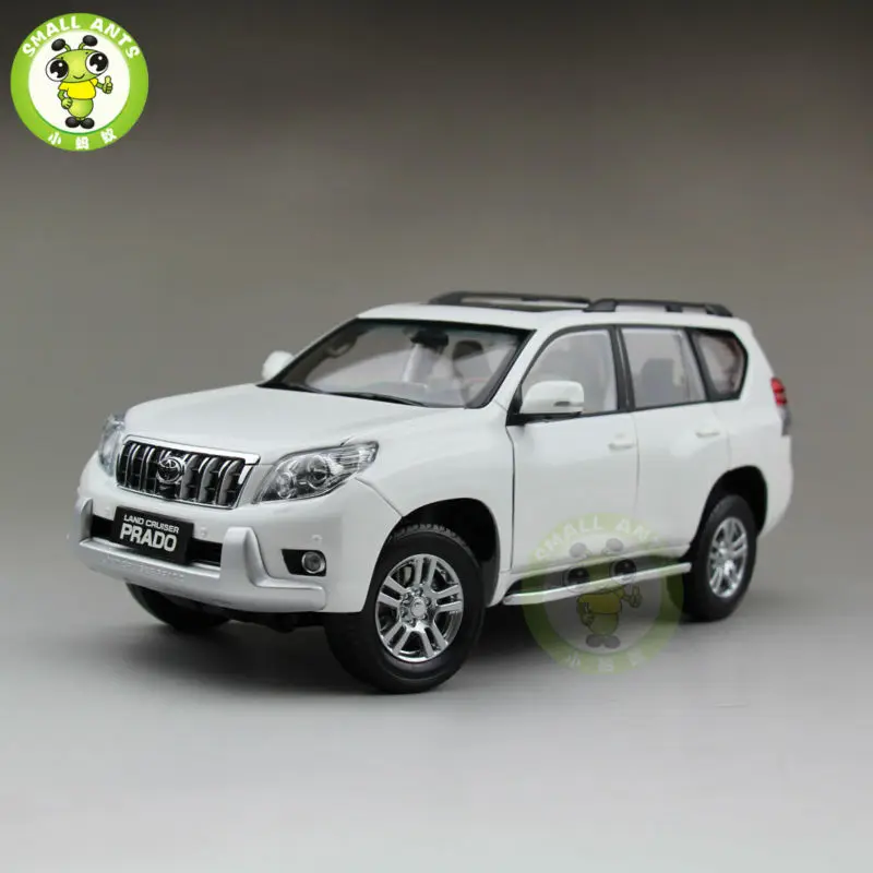 1/18 Land Cruiser Prado литая под давлением модель автомобиля SUV игрушки для подарков коллекция хобби белый без рисунка - Цвет: White