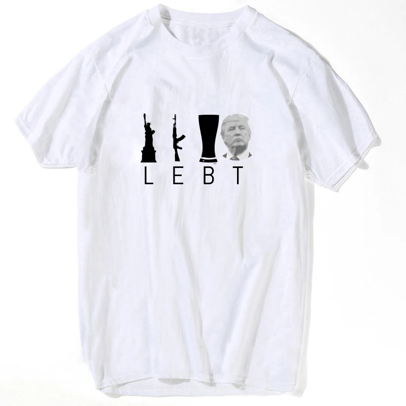2018 summer fashion o-neck New LGBT Liberty Gun Beer Trump Men's Tees Shirt Clothing womens summer tops and blouses