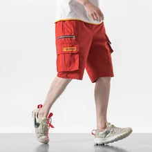 Популярные свободные мужские шорты Карго летние новые мужские модные повседневные хлопковые военные с карманами