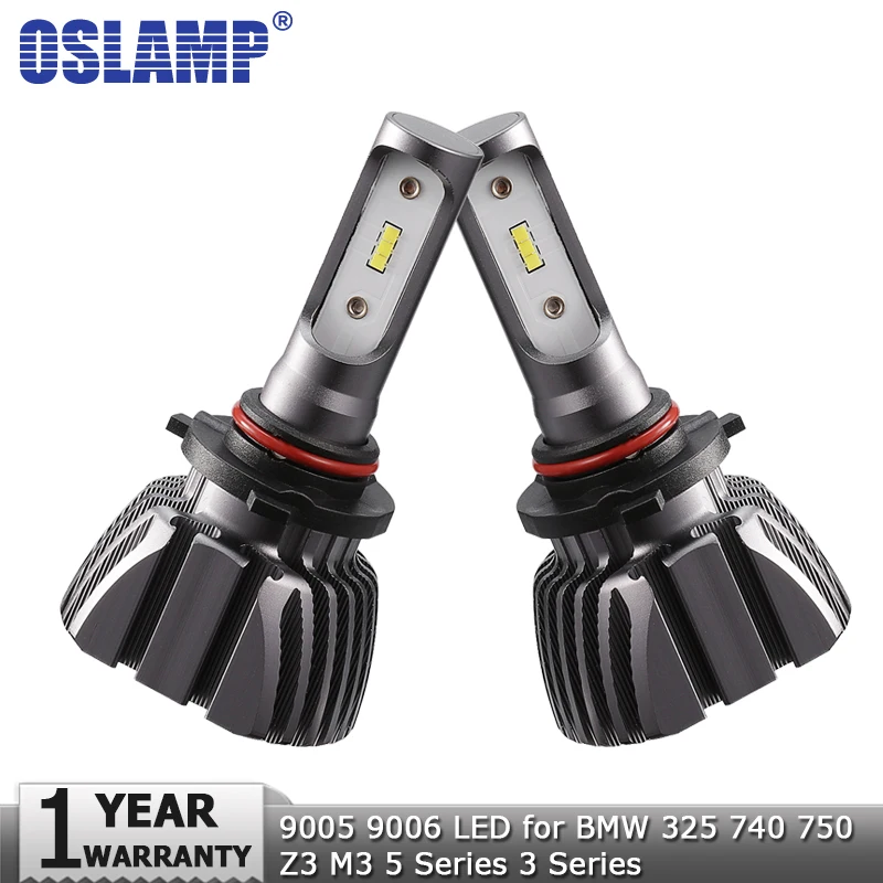 

Oslamp 9005 HB3 9006 HB4 Car LED Headlight Bulbs Hi lo 50W 8000lm 12v Auto Headlamp for BMW 325 740 750 Z3 M3 5 Series 3 Series