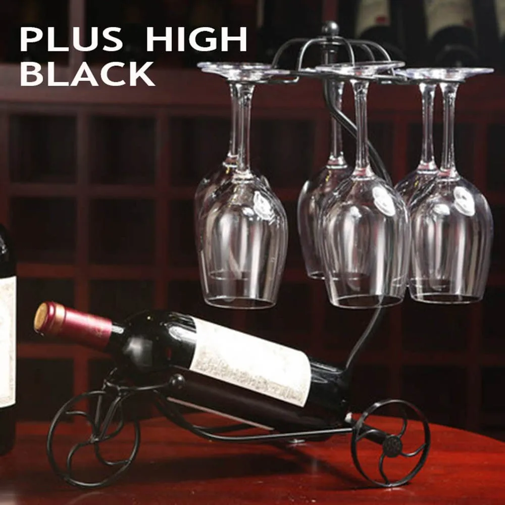 Decorative Racks Wine Bottle Holder Hanging Upside Down Cup Goblets Display Rack Iron Wine Stand Arts Design KC1283 (13)