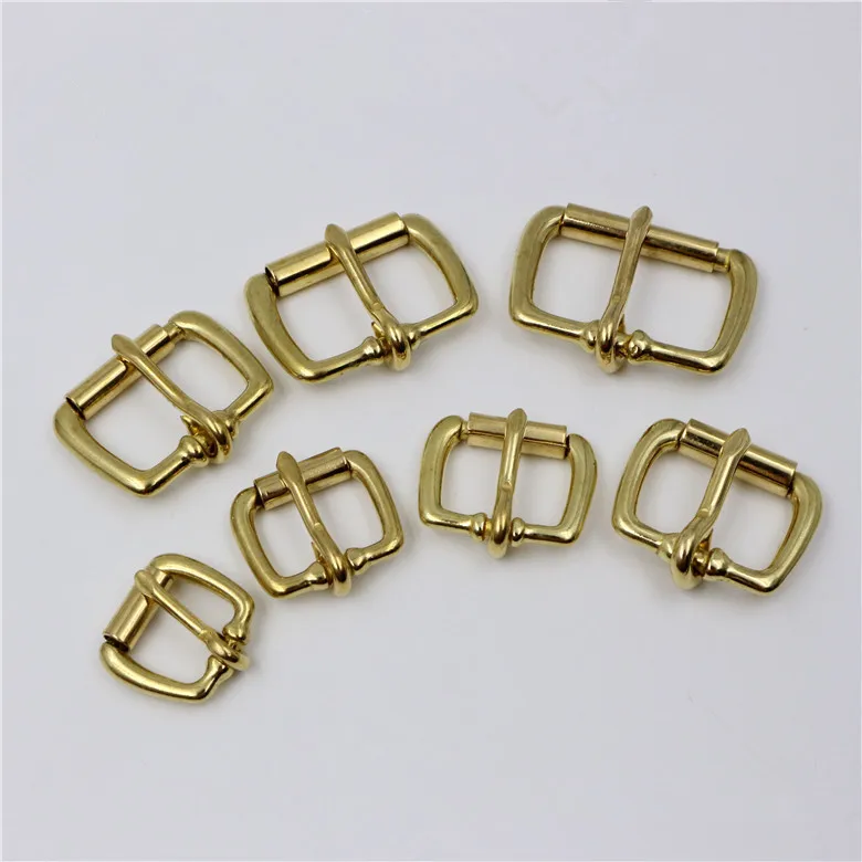 4pcs solid brass Tri-glide belt pin buckle for clothing luggage strap adjustable DIY bag shoes webbing | Дом и сад