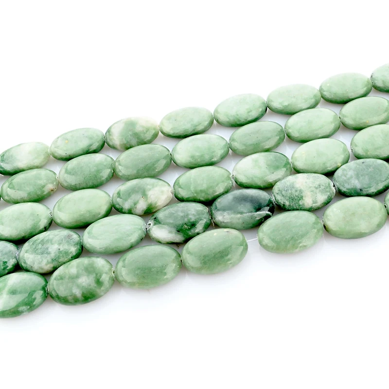13*18mm 20pcs/strand Natural Stone Beads for Women Bracelet Making Jewelry Green Jade For Handmade DIY E16-L27-13*18 | Украшения и