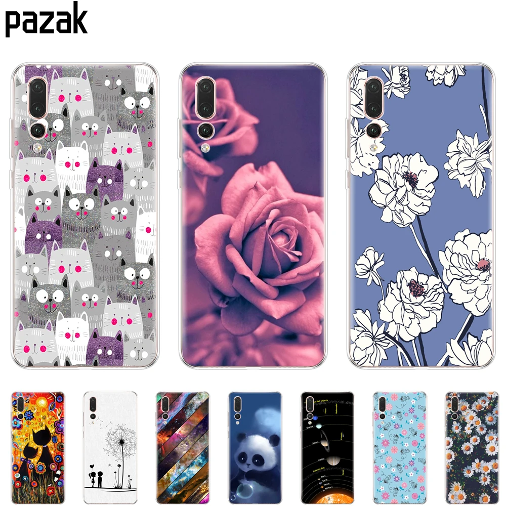 

silicone case For 5.84" Huawei P20 Lite huawei p20 pro phone case back cover for HUAWEI P 20 Coque protective pop painting clear