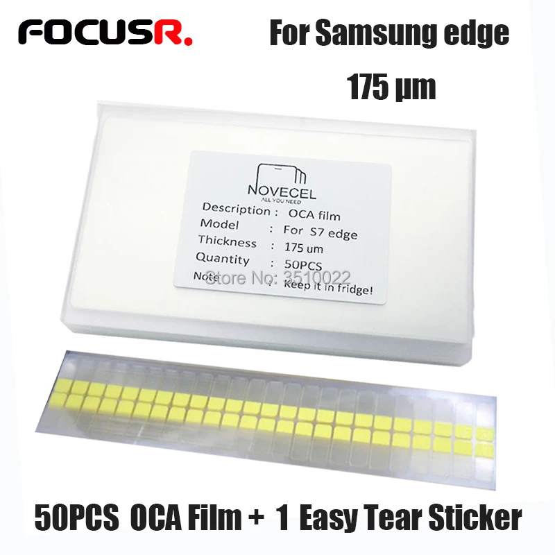 

50PCS Original 175um OCA film for Samsung S6edge+ S7edge S8 S8+ note8 OCA Optical adhesive for Mitsubishi oca Adhesive repair