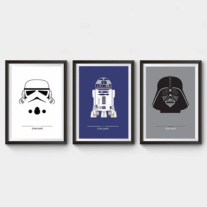 Star Wars Movies Prints and Posters Kids Boys Bedroom Paintings Decoration Pictures Nordic Printed Wall Art Painting on Canvas