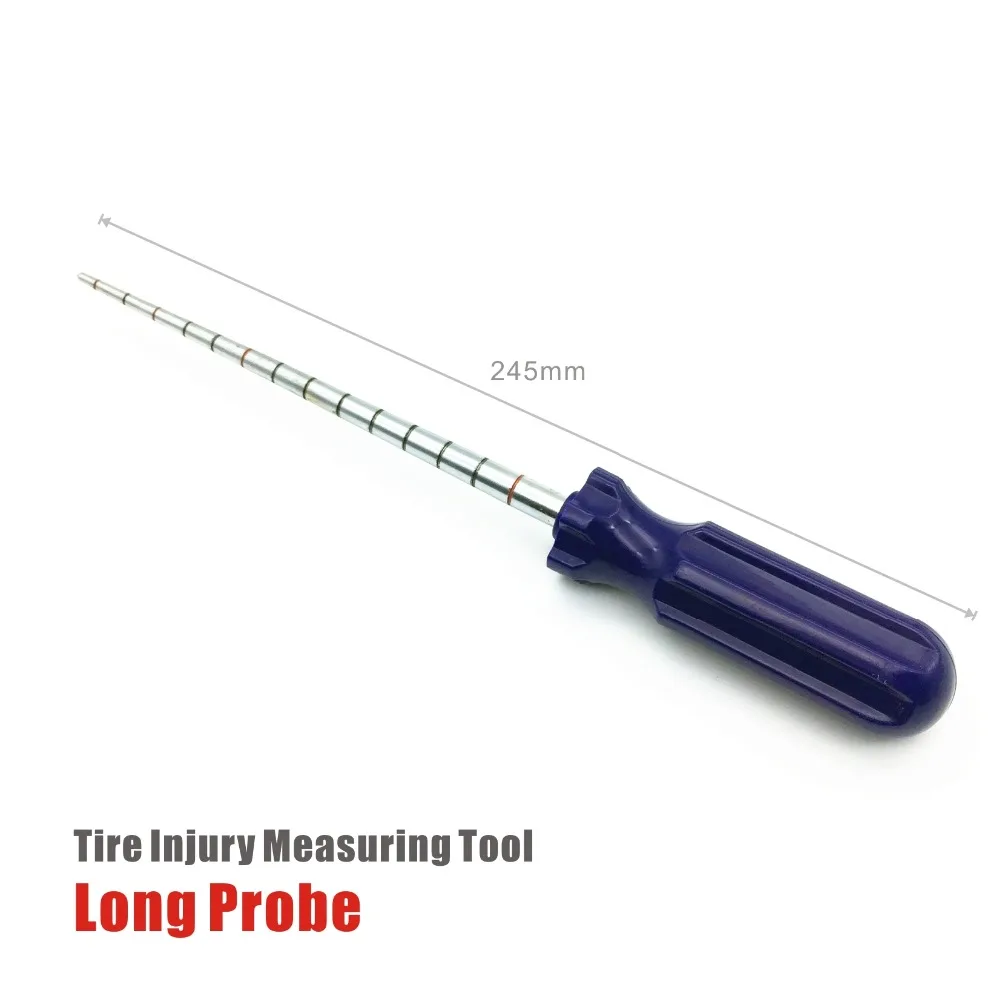 1 шт. инструмент для измерения травм шин длинный/короткий зонд острый шило спиральные инструменты для склеивания Инструменты для ремонта шин отверстие для ногтей измерительная вставка для вилки