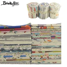 Booksew хлопчатобумажной ткани метр 100x100 см/шт Telas Tissu мультфильм животных цветок серии ткани тканевые покрывала лоскутное для малышей