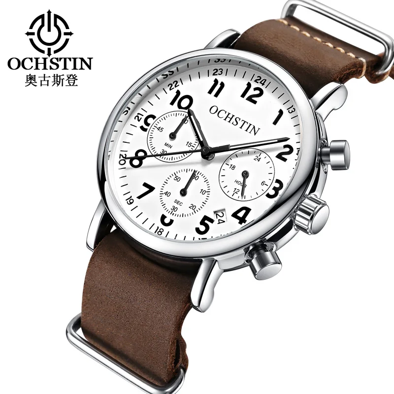 Часы мужские кварцевые армейские с хронографом в стиле милитари|clock men|clock men brandclock