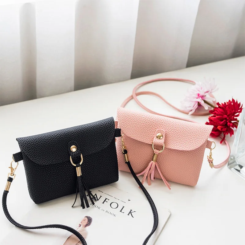 2019 Tassel Bags For Women Girls New Casual Fashion Female Bag Magnetic Buckle Ladies Shoulder Bag Mobile Phone Purse Mini Bolso (1)