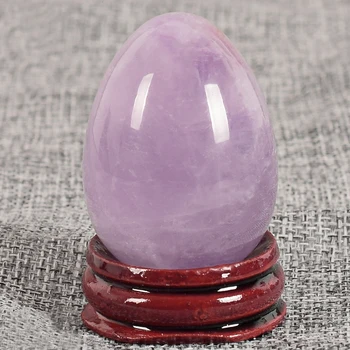

45x30mm Jade Egg Undrilled Natural Amethyst Stone Massage Yoni Eggs For Kegel Exercise Ben Wa Ball Tightening Vaginal Muscle
