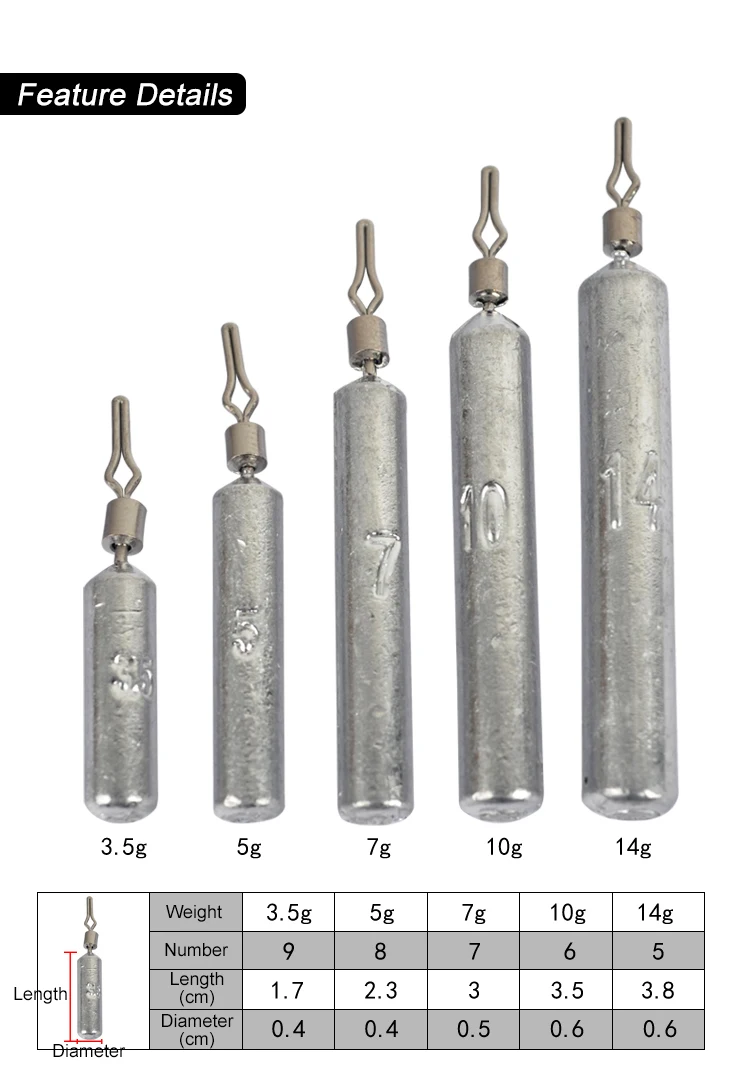 Палисандр рыболовный грузик из свинца 3,5 г/5 г/7 г/10 г/14 г длинная распределительная Платина Падение Веса 360 градусов Поворотный Зажим грузила