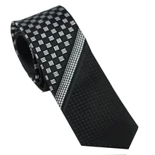 Lammulin Новинка Для мужчин галстуки черными пятнами точки с серебряной пледы/Проверяет Полосатый Тканые Средства ухода за кожей Шеи Галстук Тощий Средства ухода за кожей Шеи Галстук свадебные Corbata 6 см