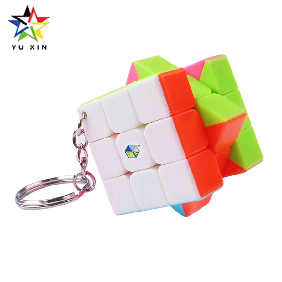 2018 YUXIN мини-Волшебный куб 3x3x3 Конкурс Скорость головоломка брелок для ключей