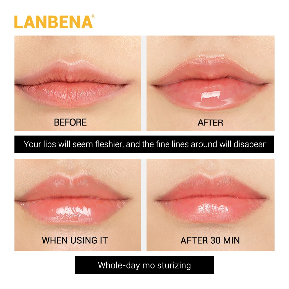LANBENA Lsoflavone Уход за губами Сыворотка для губ Увеличение морщин губ уменьшение морщин против старения Увлажняющий Уход за губами