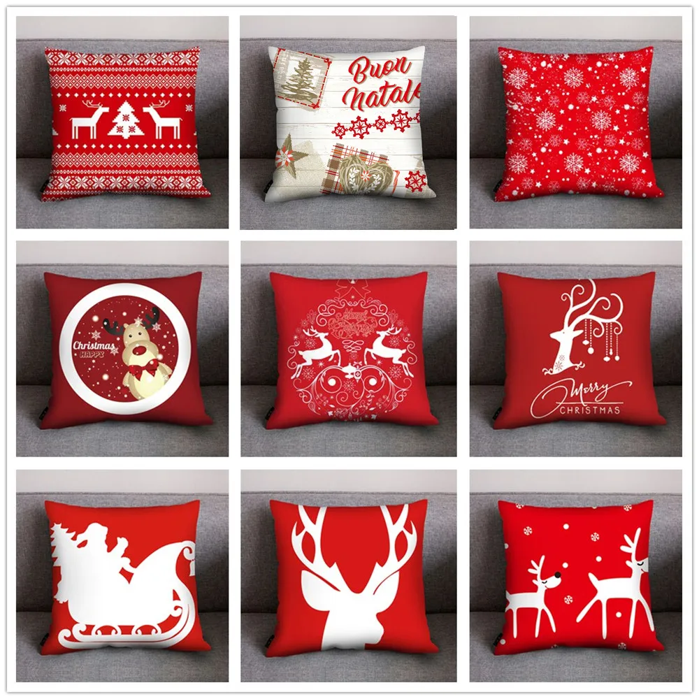 

Print Pillow Case Polyester Sofa Car Cushion Cover Home Decor For Sofa Reversible Pillowcase